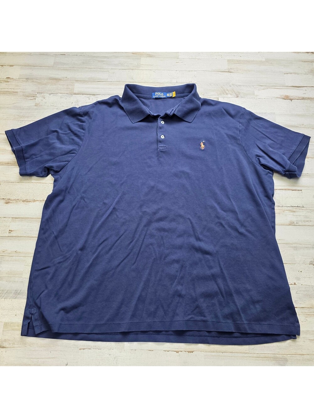 Polo Ralph Lauren Polo Shirt Men's 3XLT Navy Blue Cotton Big Tall Pony Logo
